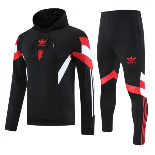 Manchester United Hoodie Komplet trenirke za trening 2024-25 Crna Manchester United Hoodie Komplet trenirke za trening 2024-25 Crna
